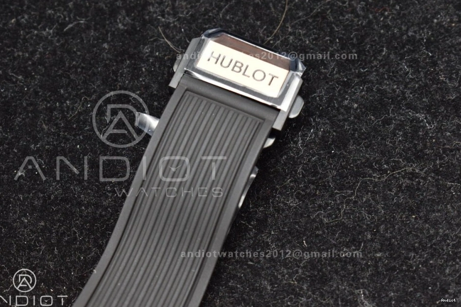 Black RG Edition ZF Big Unico Rubber 1:1 Strap on Hublot Skeleton A1280 Best Dial Bang 0801